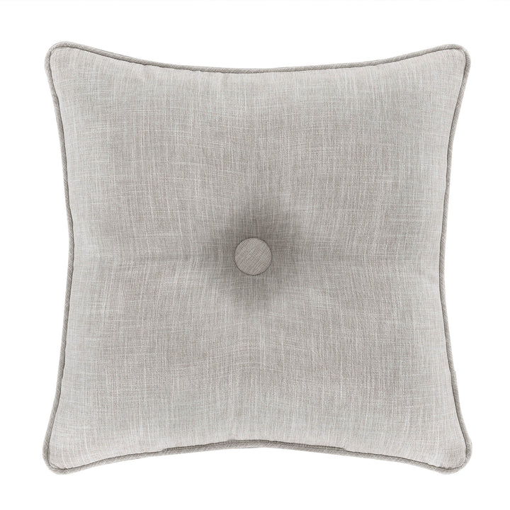 Aimee Beige Square Decorative Throw Pillow 18" x 18" By J Queen Throw Pillows By J. Queen New York