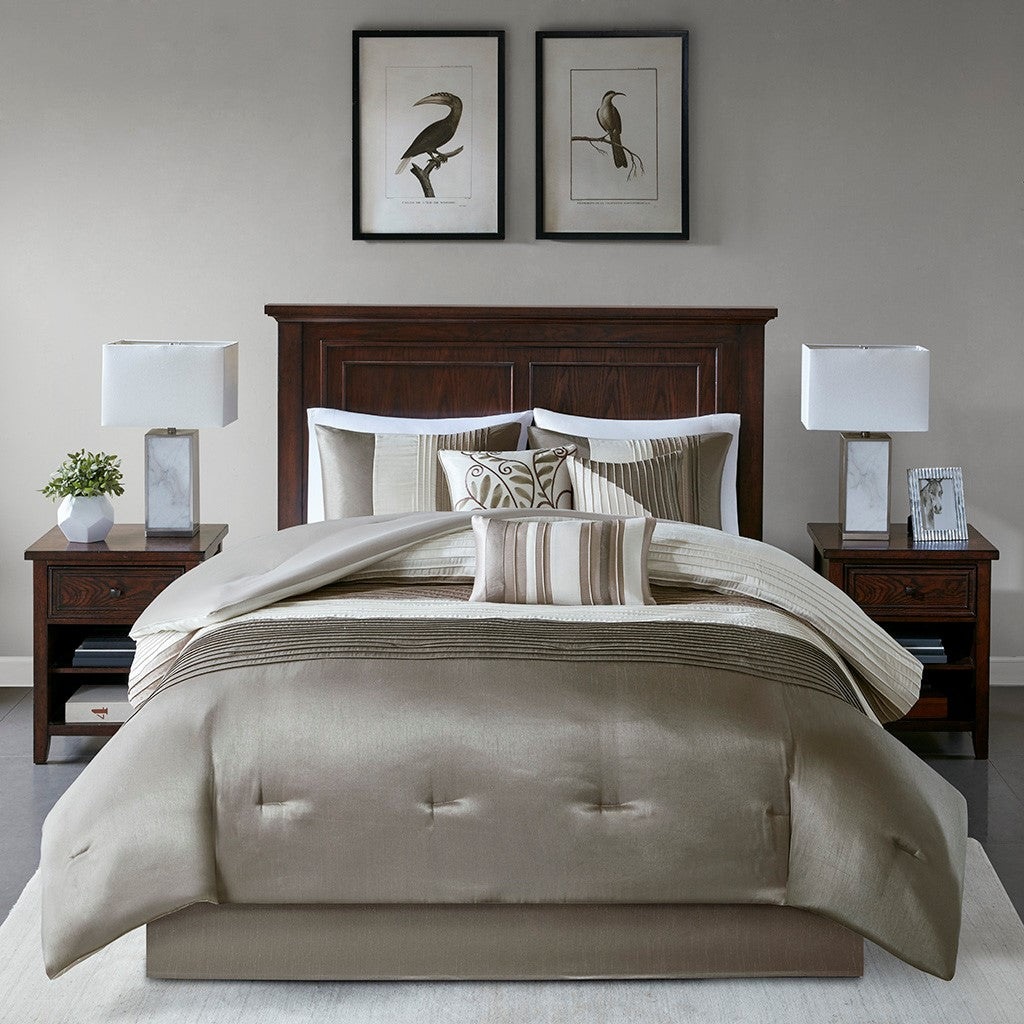 Amherst Natural 7-Piece Comforter Set Comforter Sets By JLA HOME/Olliix (E & E Co., Ltd)