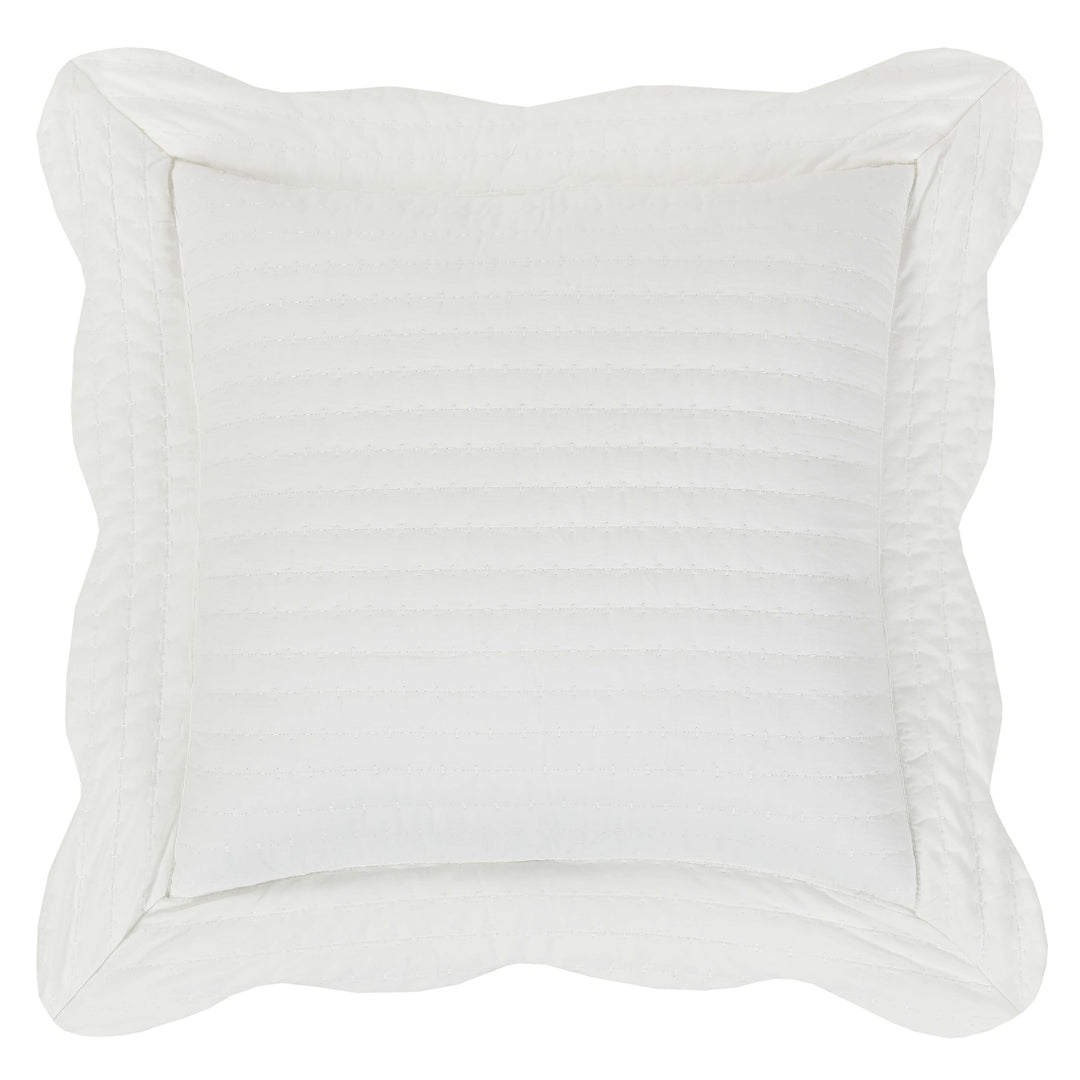 Amherst White Square Decorative Throw Pillow 20" x 20" Throw Pillows By J. Queen New York