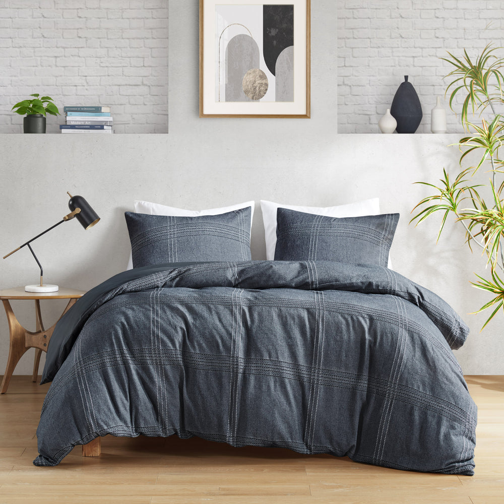 Anders Charcoal Duvet Cover Set Duvet Covers By Croscill Home LLC