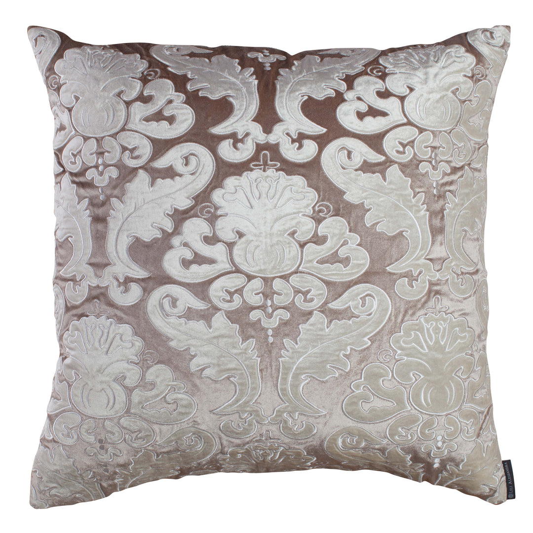 Angie Champagne Versailles Velvet Square Decorative Throw Pillow Throw Pillows By Lili Alessandra