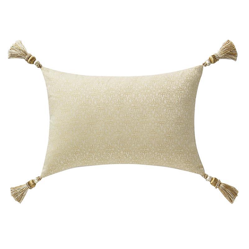 Annalise Gold Breakfast Pillow 18" x 12" Throw Pillows By Waterford