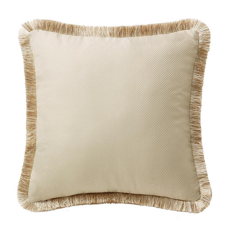 Annalise Gold Square Decorative Throw Pillow 18" x 18" Throw Pillows By Waterford