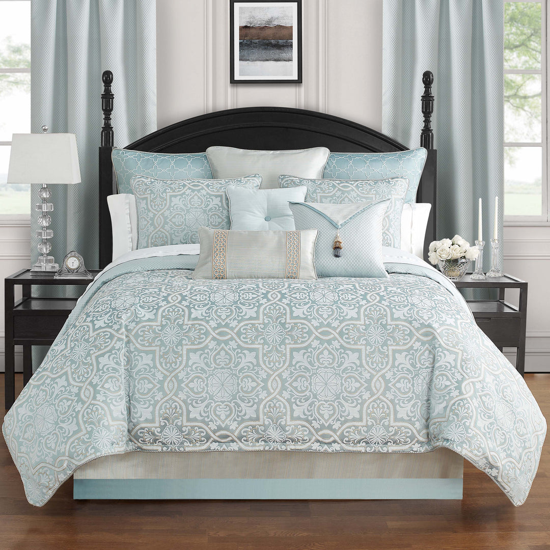 Arezzo Blue 6-Piece Comforter Set Comforter Sets By Waterford