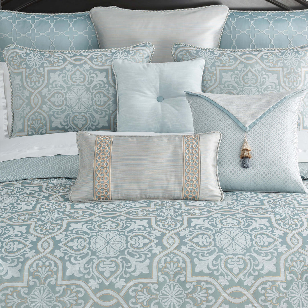 Arezzo Blue 6-Piece Comforter Set Comforter Sets By Waterford