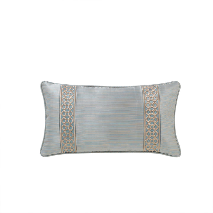 Arezzo Blue Decorative Throw Pillow Set of 3 Throw Pillows By Waterford
