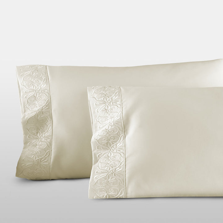 Ariane Pillowcase Set | 100% Certified Giza Egyptian Cotton Pillowcase By Pure Parima