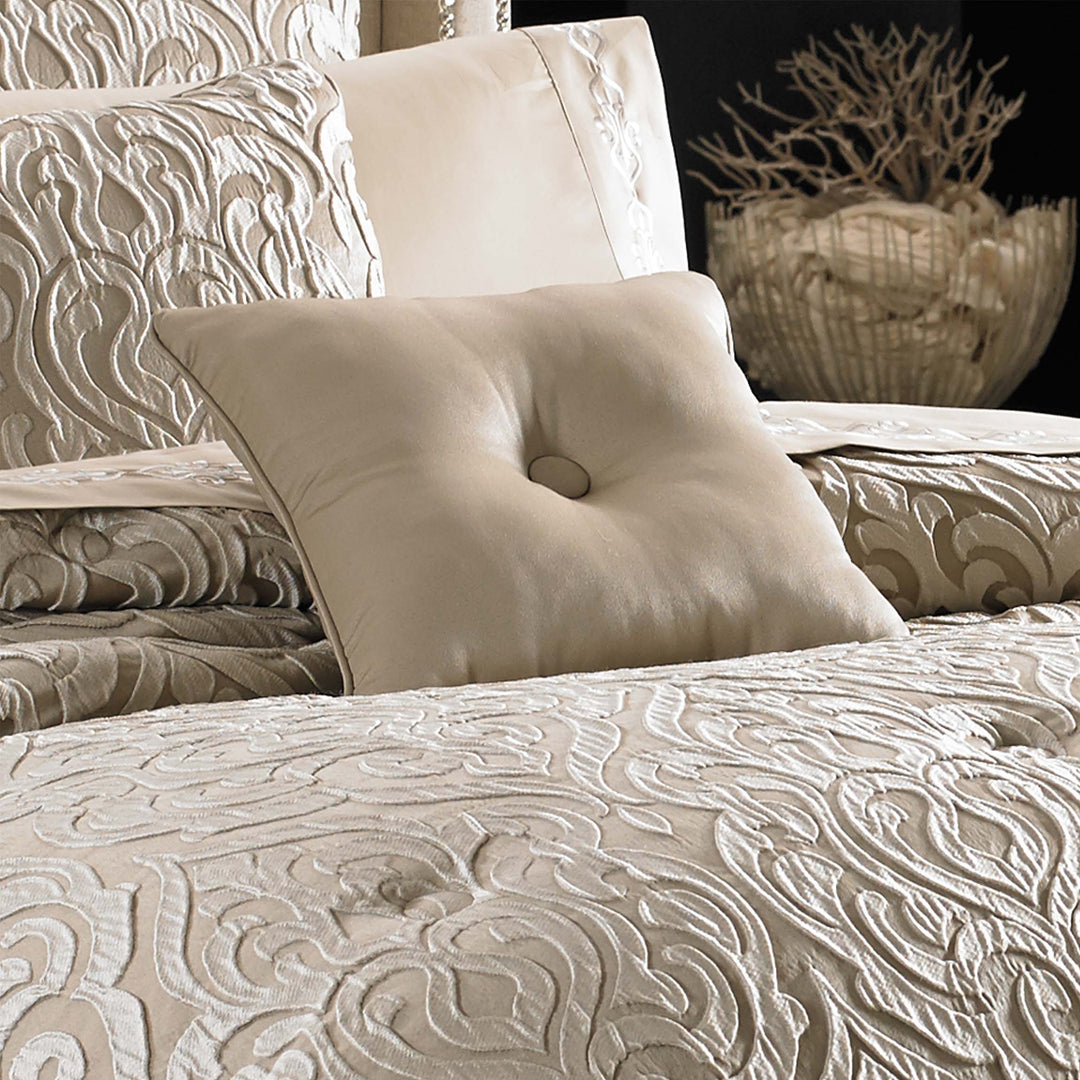 Astoria Sand Square Decorative Throw Pillow 16" x 16" By J Queen Throw Pillows By J. Queen New York