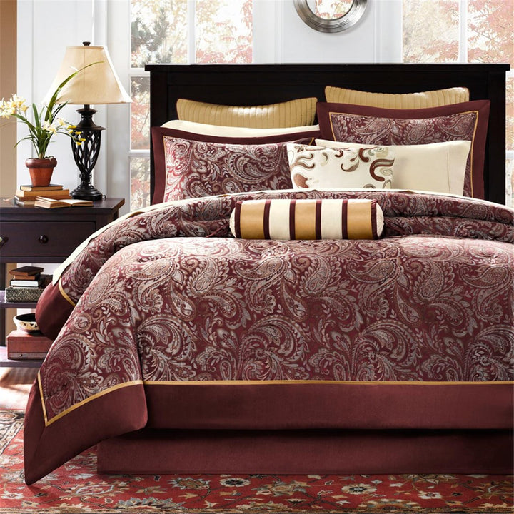 Flanged 12-Piece Comforter Set Comforter Sets By JLA HOME/Olliix (E & E Co., Ltd)
