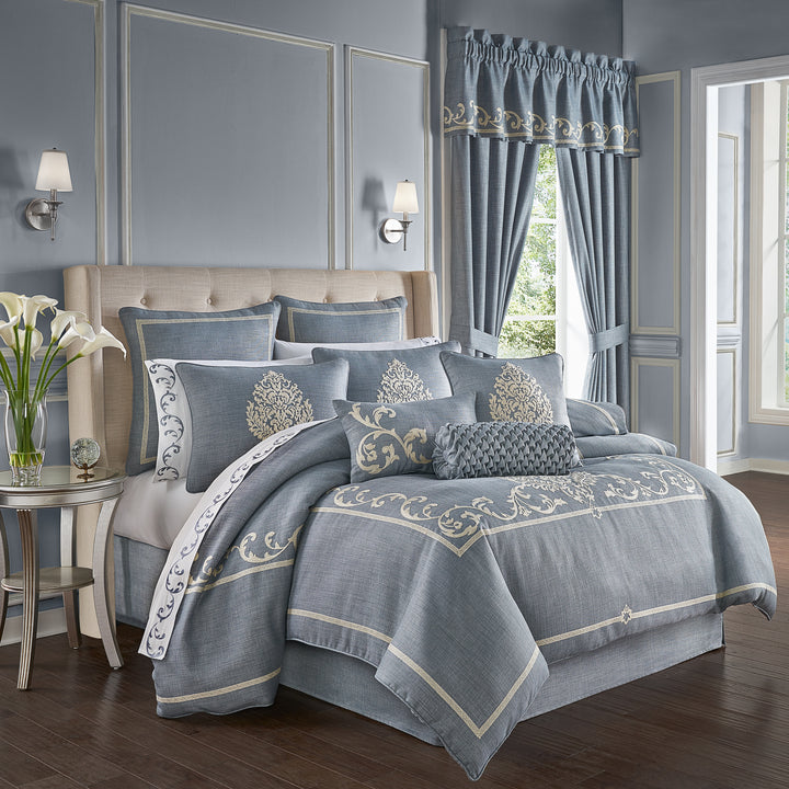 Aurora Blue 4-Piece Comforter Set By J Queen Comforter Sets By J. Queen New York