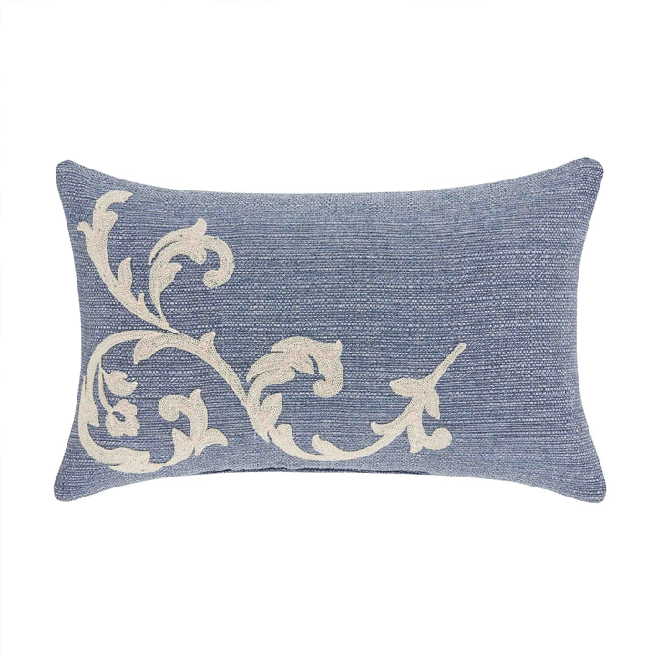 Aurora Blue Boudoir Decorative Throw Pillow 22"W x 13"L By J Queen Throw Pillows By J. Queen New York