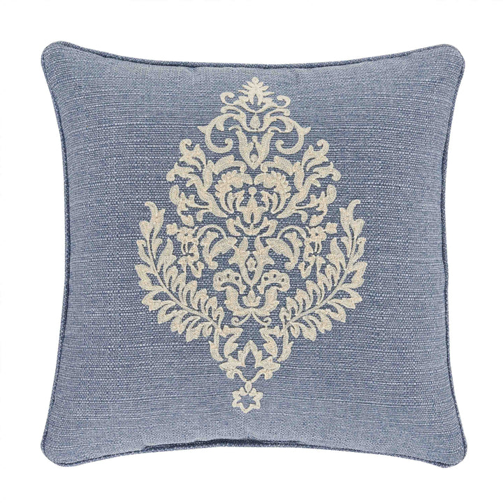 Aurora Blue Square Decorative Throw Pillow 20" x 20" By J Queen Throw Pillows By J. Queen New York