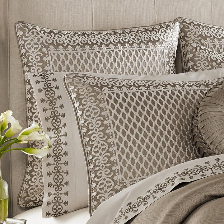 Beaumont Champagne Square Decorative Throw Pillow By J Queen Throw Pillows By J. Queen New York