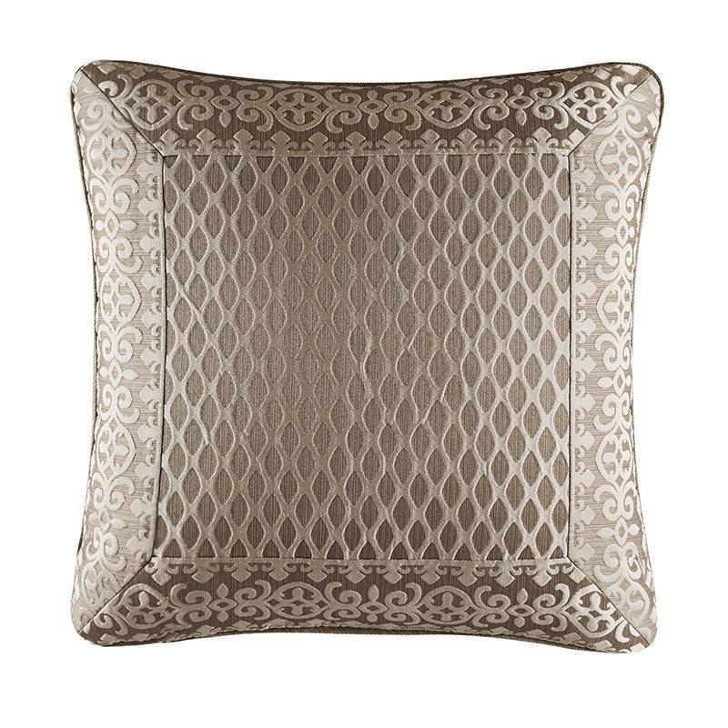 Beaumont Champagne Square Decorative Throw Pillow By J Queen Throw Pillows By J. Queen New York