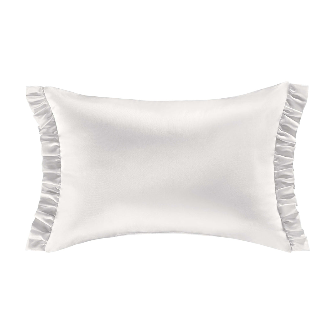 Becco White Boudoir Decorative Throw Pillow 22" x 15" By J Queen Throw Pillows By J. Queen New York
