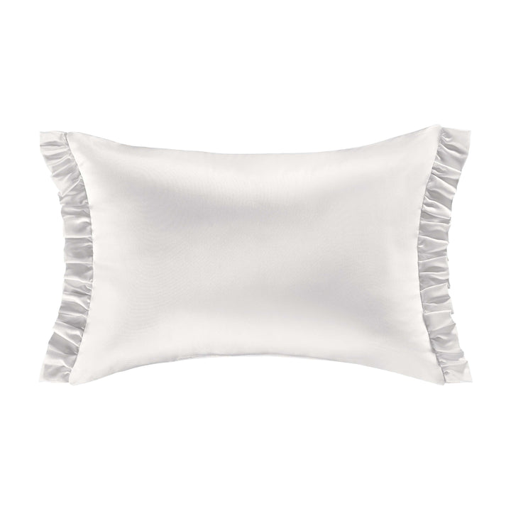 Becco White Boudoir Decorative Throw Pillow 22" x 15" By J Queen Throw Pillows By J. Queen New York