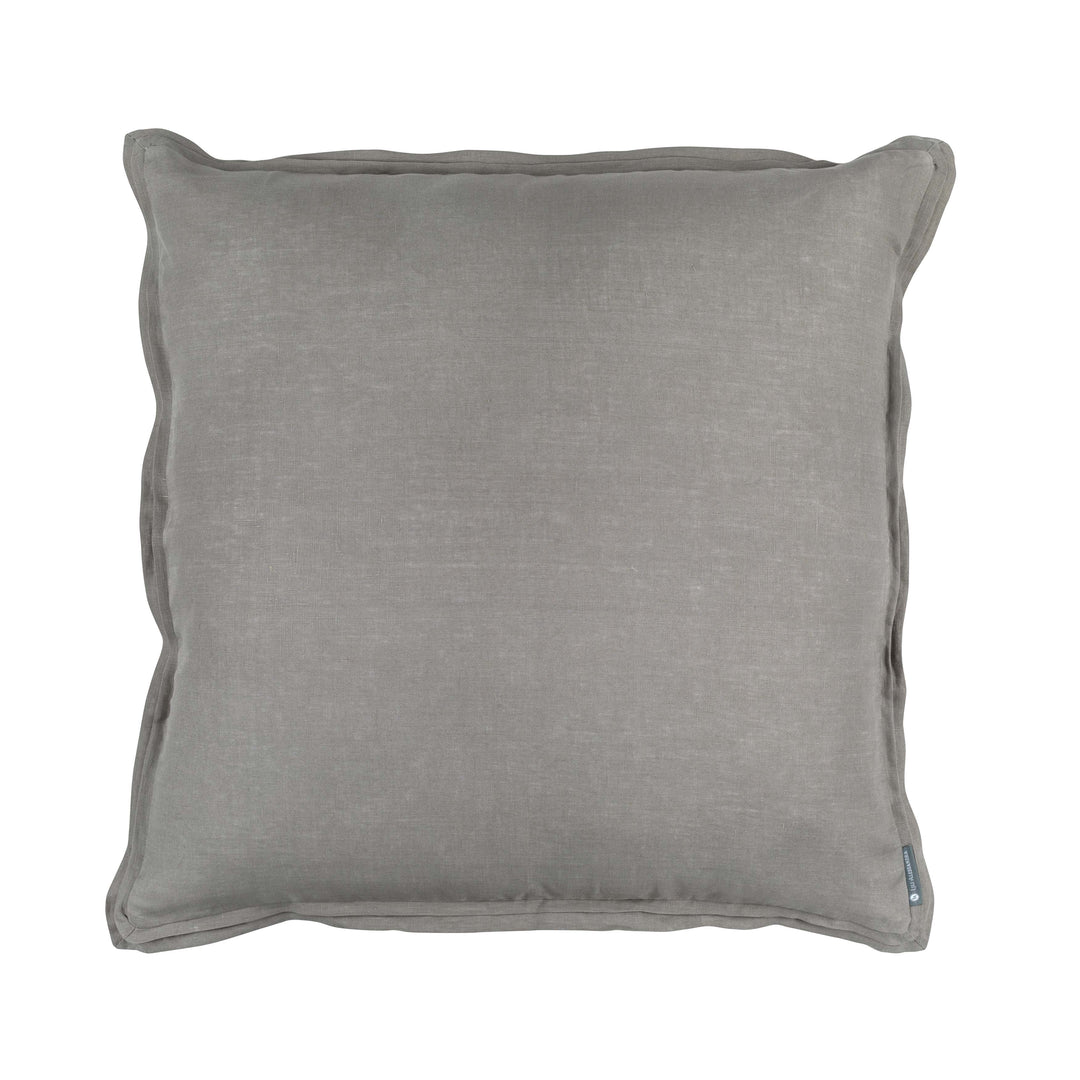 Bloom Grey Linen Euro Decorative Throw Pillow Throw Pillows By Lili Alessandra