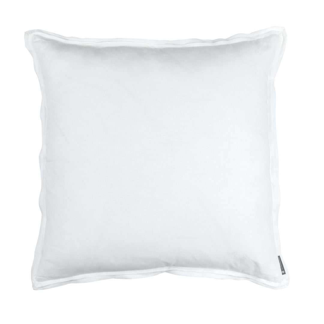 Bloom White Linen Euro Decorative Throw Pillow Throw Pillows By Lili Alessandra