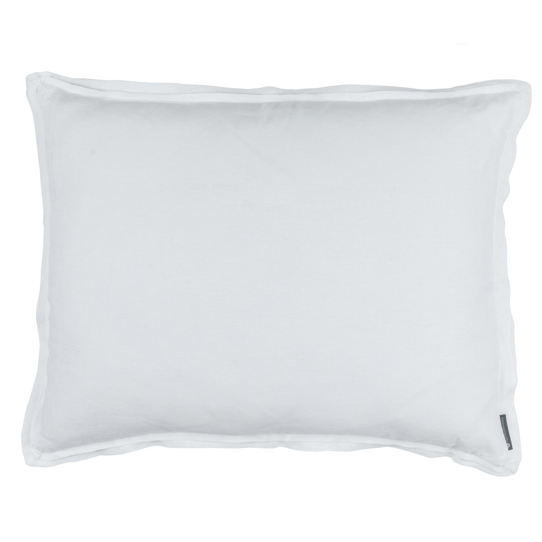 Bloom White Linen Decorative Throw Pillow Throw Pillows By Lili Alessandra