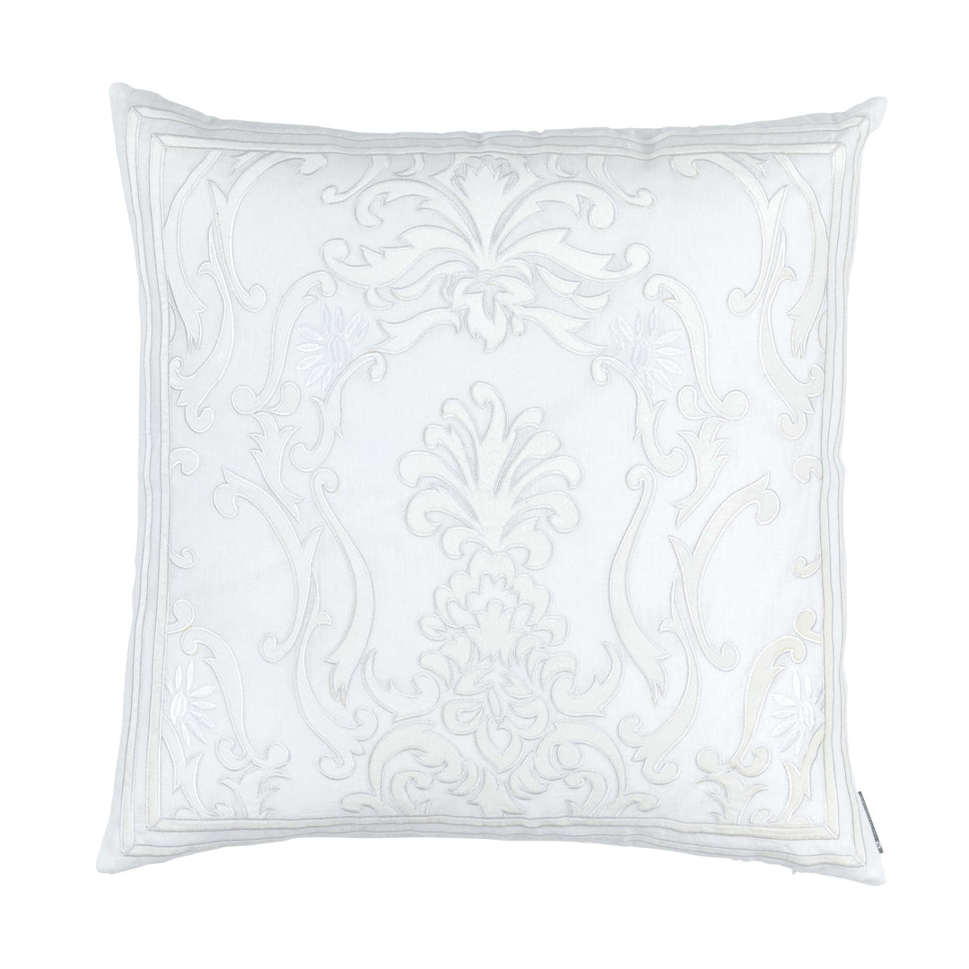 Bloom White Louie Matte Velvet Square Decorative Throw Pillow Throw Pillows By Lili Alessandra