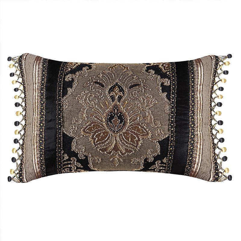 Bradshaw Black Boudoir Decorative Throw Pillow By J Queen Throw Pillows By J. Queen New York