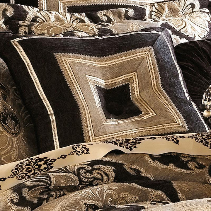 Bradshaw Black Square Decorative Throw Pillow By J Queen Throw Pillows By J. Queen New York