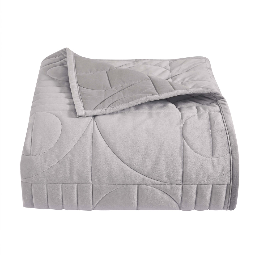 Bryant Grey Quilted Coverlet By J Queen Coverlet By J. Queen New York