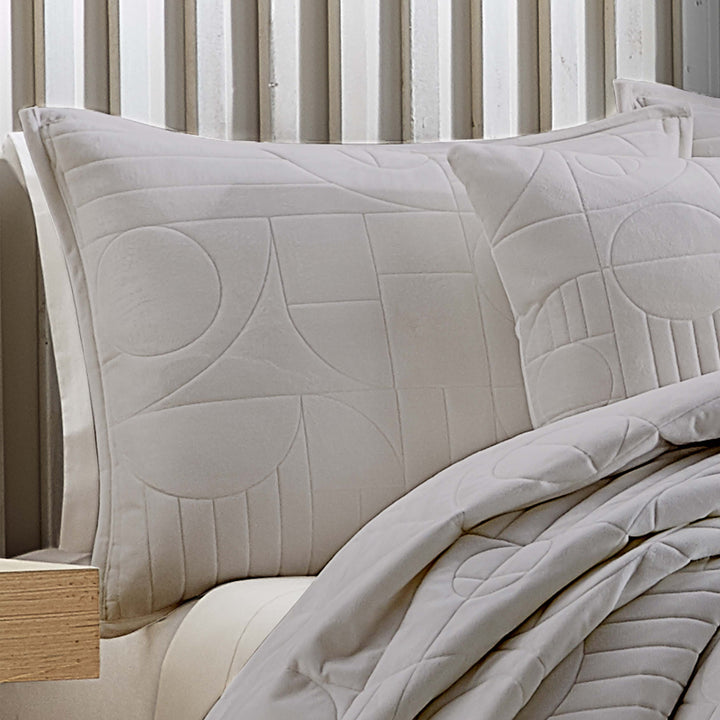 Bryant Grey Quilted Sham By J Queen Sham By J. Queen New York