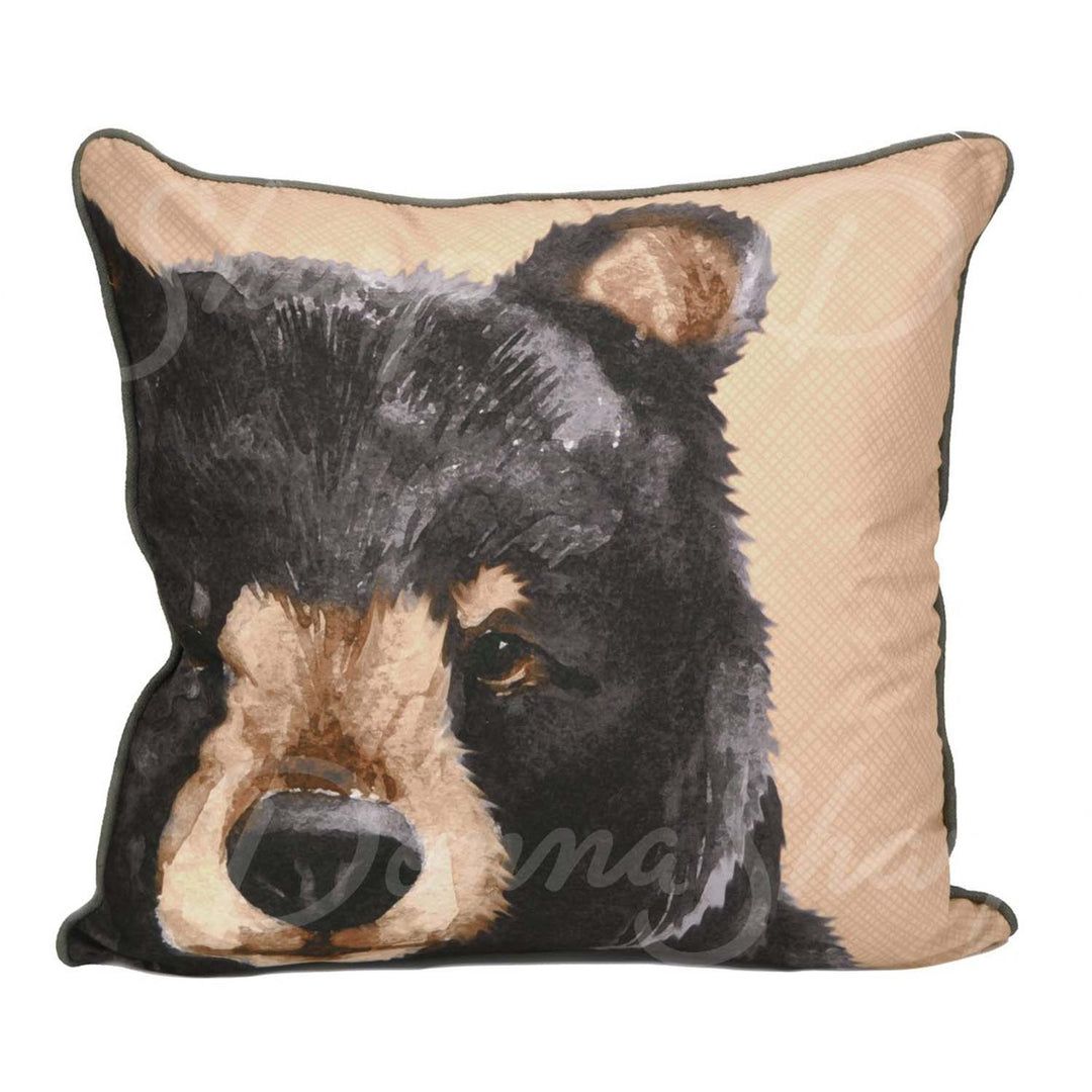Canoe Trip Bear Decorative Throw Pillow 18" x 18" Throw Pillows By Donna Sharp