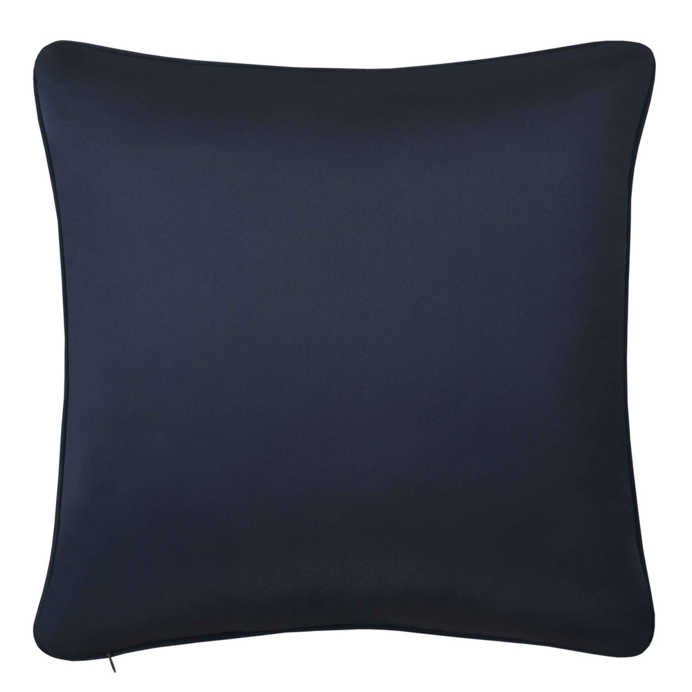 Caruso Blue Square Embellished Decorative Throw Pillow 18" x 18" Throw Pillows By J. Queen New York