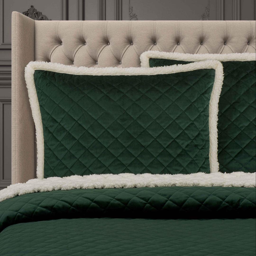 Casey Sherpa Evergreen 3-Piece Quilt Set Quilt Sets By J. Queen New York