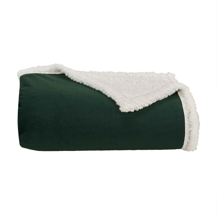 Casey Sherpa Evergreen Decorative Throw Throws By J. Queen New York