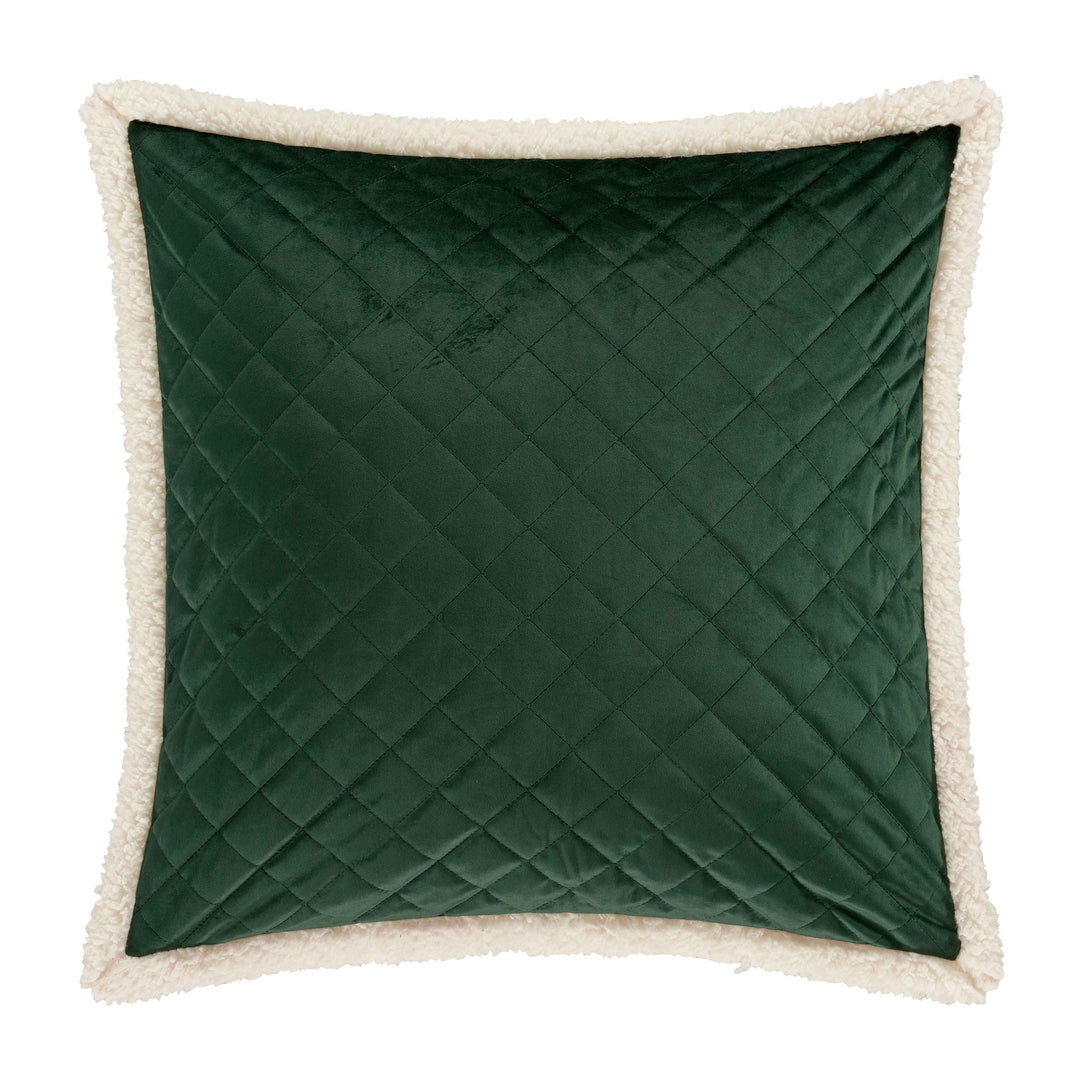 Casey Sherpa Evergreen Quilted Euro Sham Euro Shams By J. Queen New York