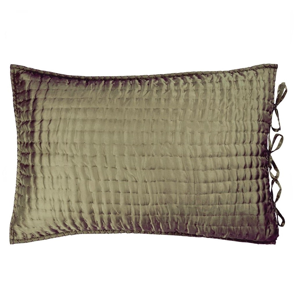 Chenevard Espresso & Birch Silk Standard Pillow Sham Sham By Designers Guild