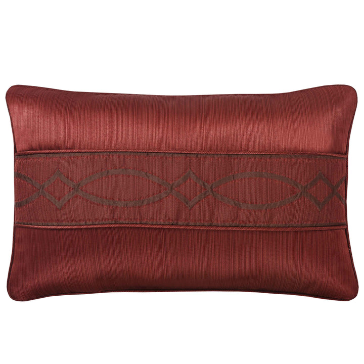 Chianti Red Oblong Decorative Throw Pillow 21" x 13" Throw Pillows By J. Queen New York