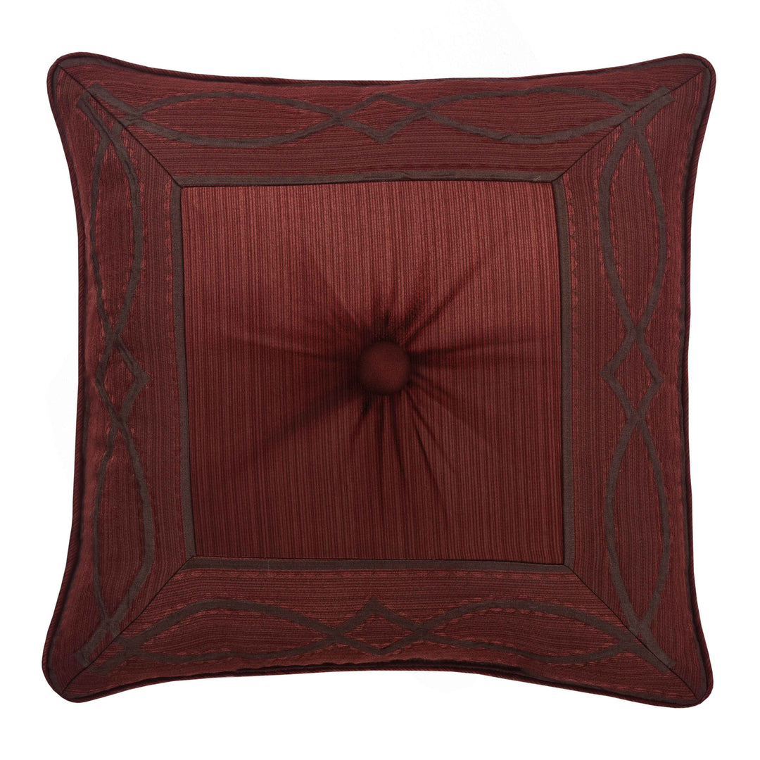 Chianti Red Square Decorative Throw Pillow 18" x 18" Throw Pillows By J. Queen New York