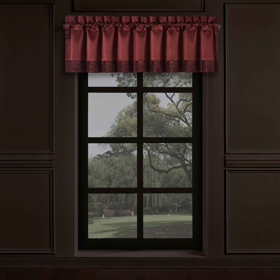 Chianti Red Straight Window Valance- Window Valances By J. Queen New York