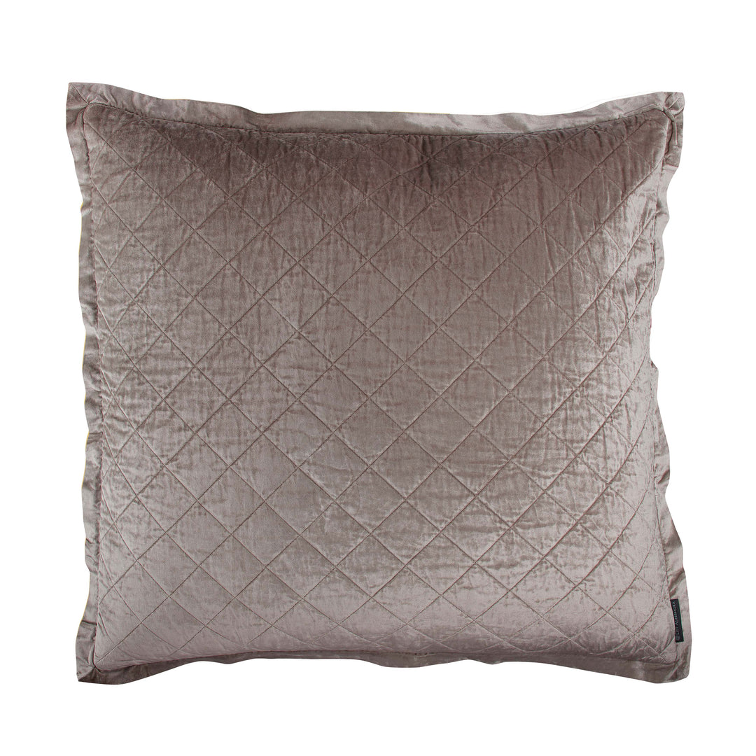 Chloe Fawn Velvet Diamond Quilted Euro Pillow Throw Pillows By Lili Alessandra