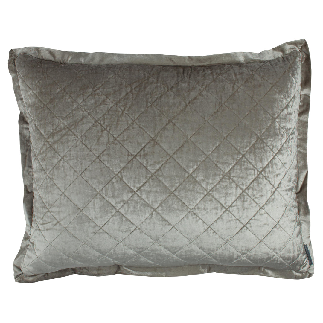 Chloe Ice Silver Velvet Diamond Quilted Pillow Throw Pillows By Lili Alessandra