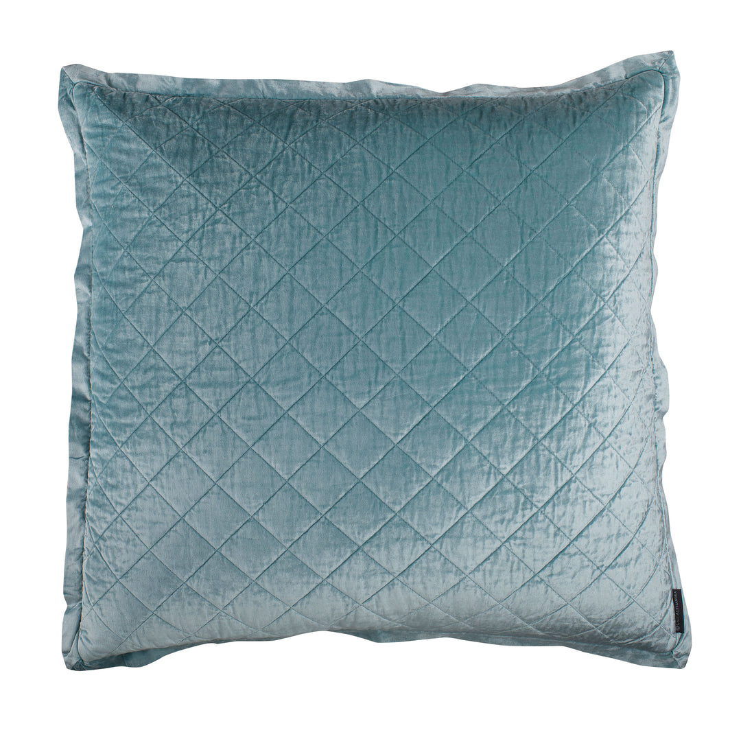 Chloe Sea Foam Velvet Diamond Quilted Euro Pillow Throw Pillows By Lili Alessandra