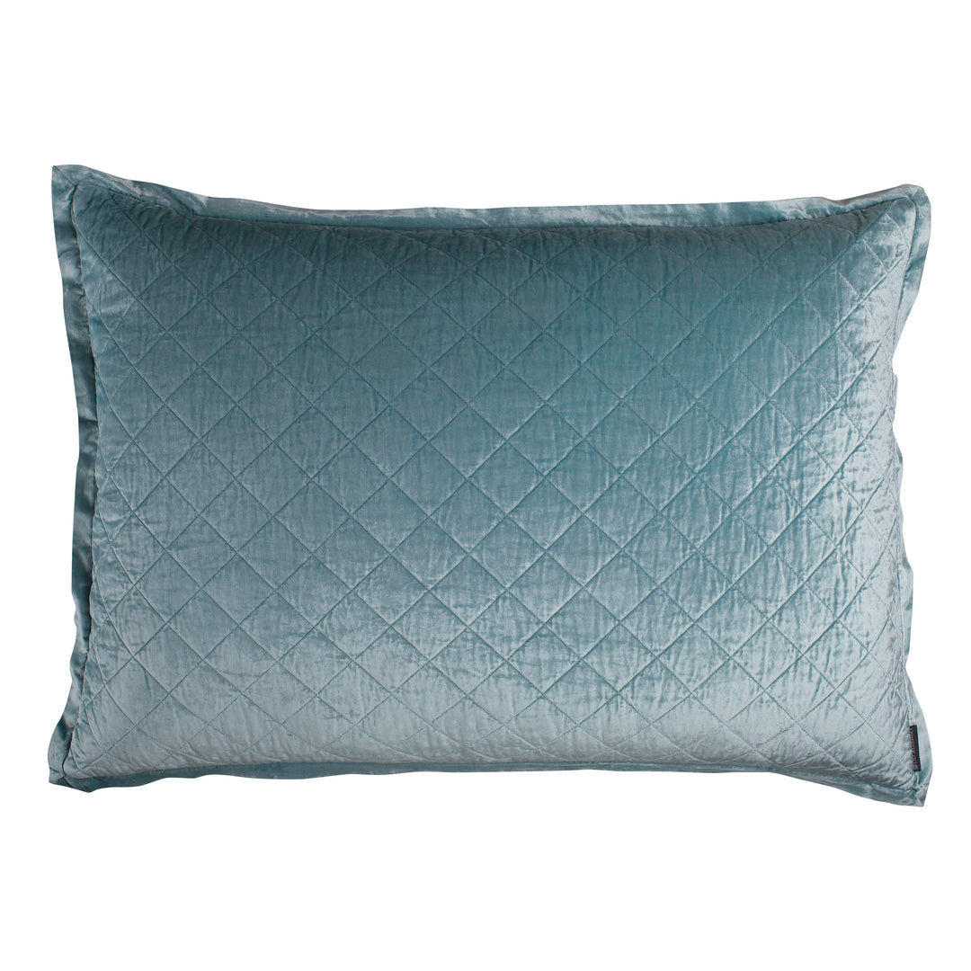 Chloe Sea Foam Velvet Diamond Quilted Luxe Euro Pillow Throw Pillows By Lili Alessandra