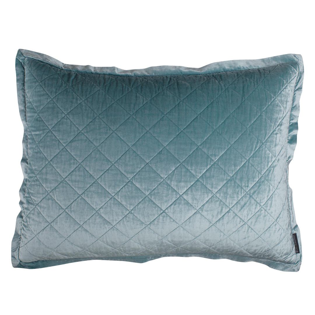 Chloe Sea Foam Velvet Diamond Quilted Pillow Throw Pillows By Lili Alessandra