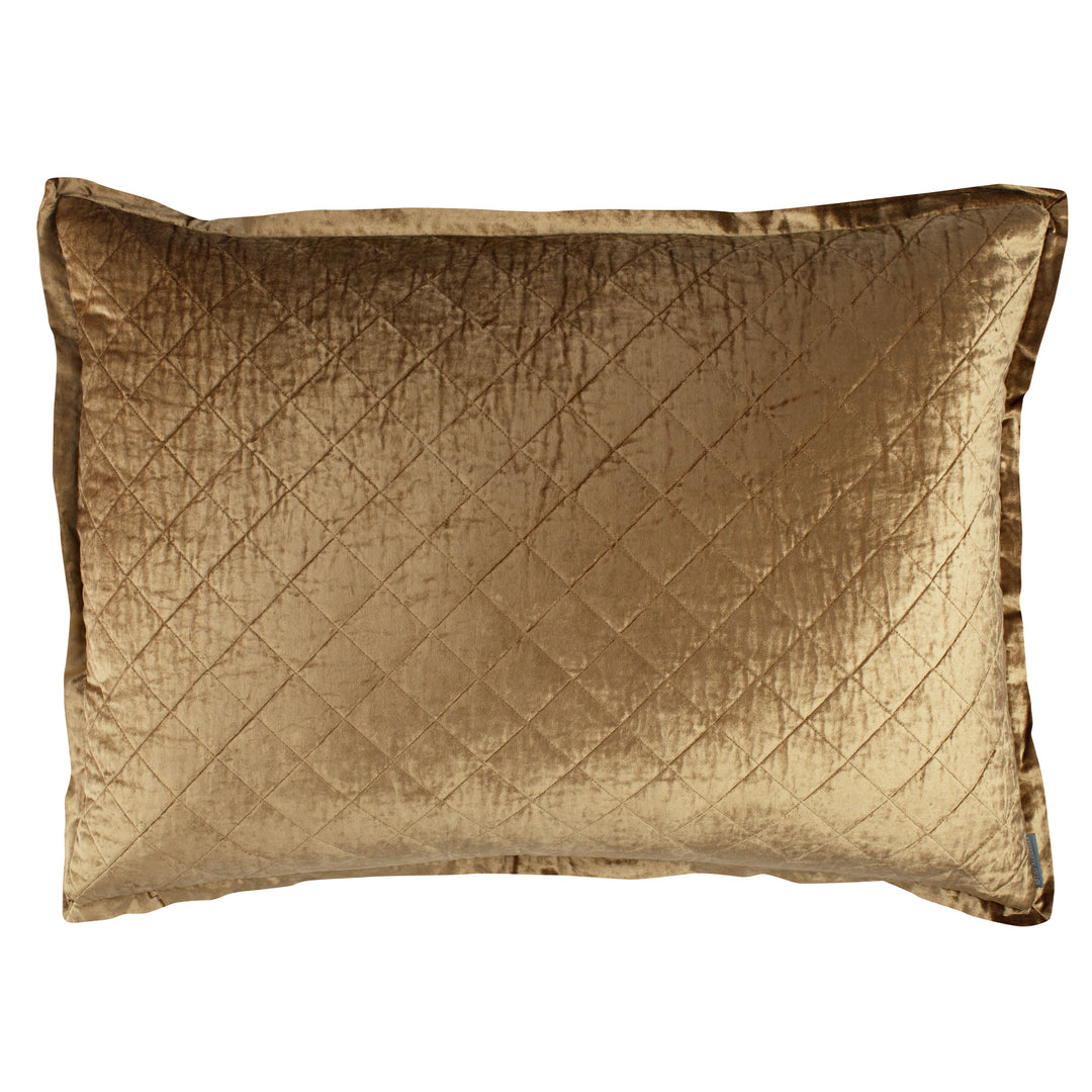 Chloe Straw Velvet Diamond Quilted Luxe Euro Pillow Throw Pillows By Lili Alessandra