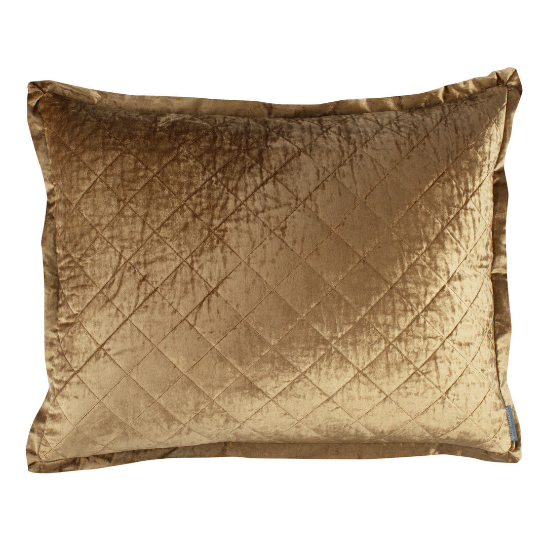 Chloe Straw Velvet Diamond Quilted Pillow Throw Pillows By Lili Alessandra