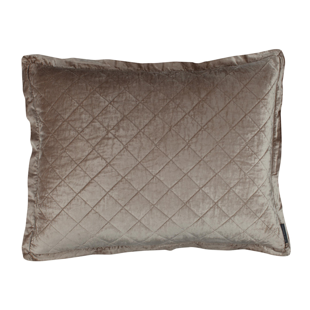 Chloe Champagne Velvet Quilted Pillow Throw Pillows By Lili Alessandra