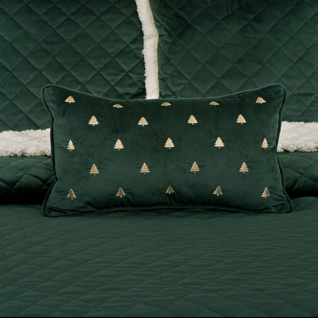 Christmas Tree Evergreen Boudoir Decorative Throw Pillow 20" x 11" Throw Pillows By J. Queen New York
