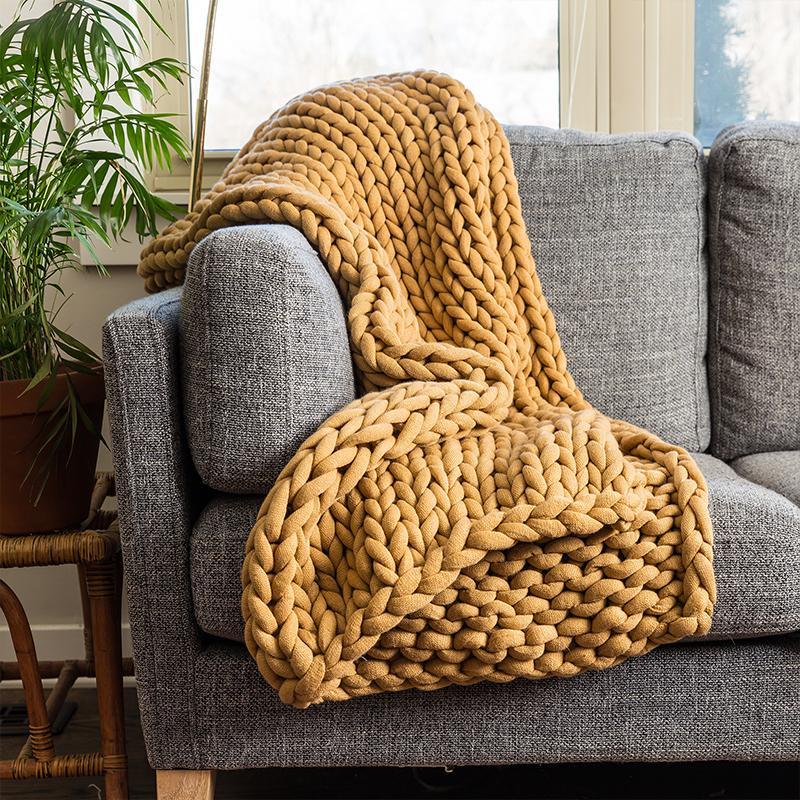 Chunky Camel Knit Throw Throws By Donna Sharp