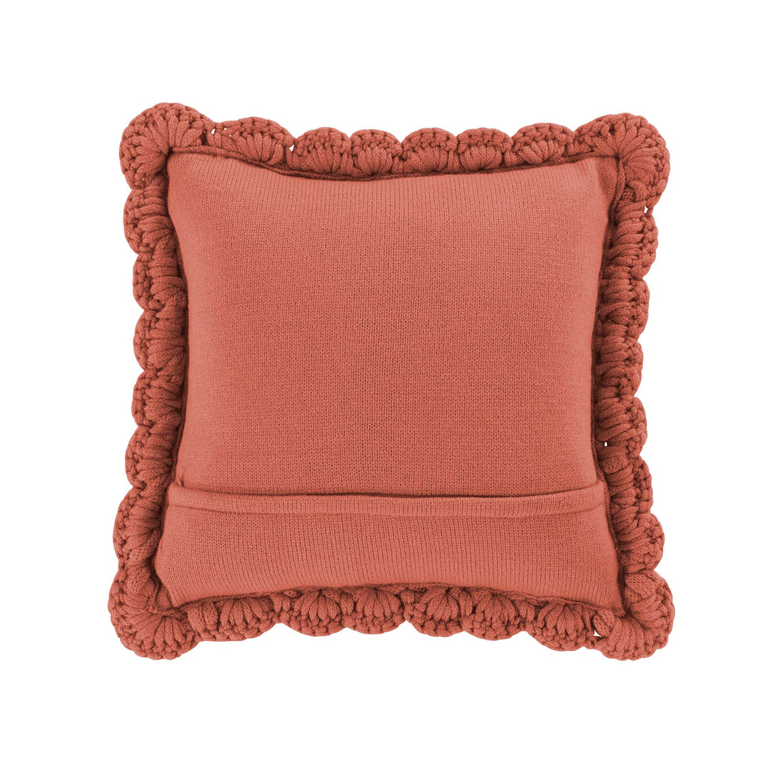 Chunky Knitted Coral Decorative Pillow  By Latest Bedding