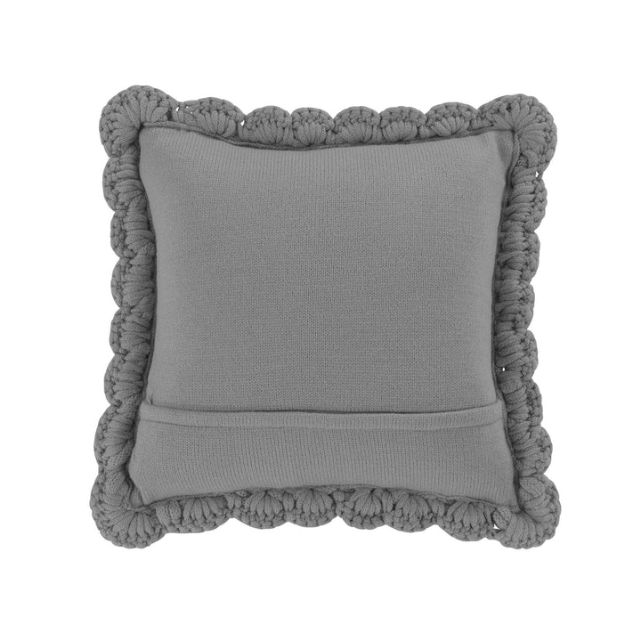 Chunky Knitted Grey Decorative Throw Pillow Throw Pillows By Donna Sharp