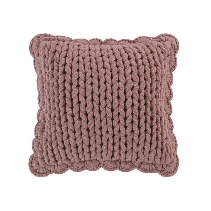 Chunky Knitted Mauve Decorative Throw Pillow Throw Pillows By Donna Sharp
